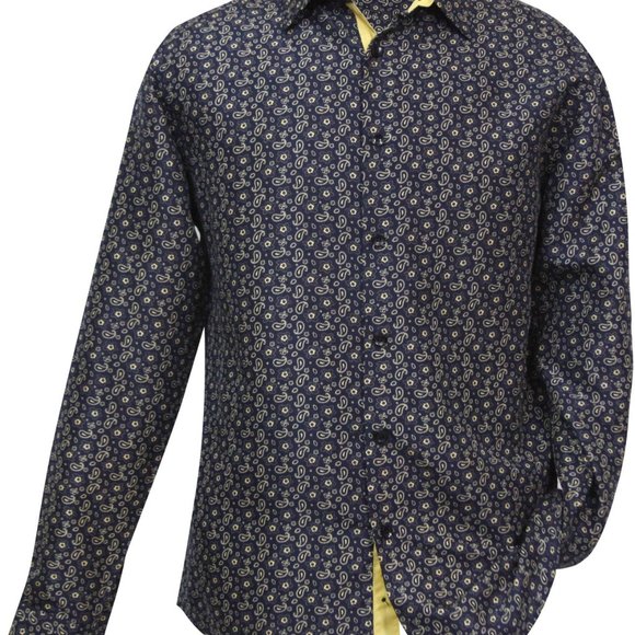 1X St. Patrick Navy Microfiber Long Sleeve Shirt XL - Picture 7 of 8